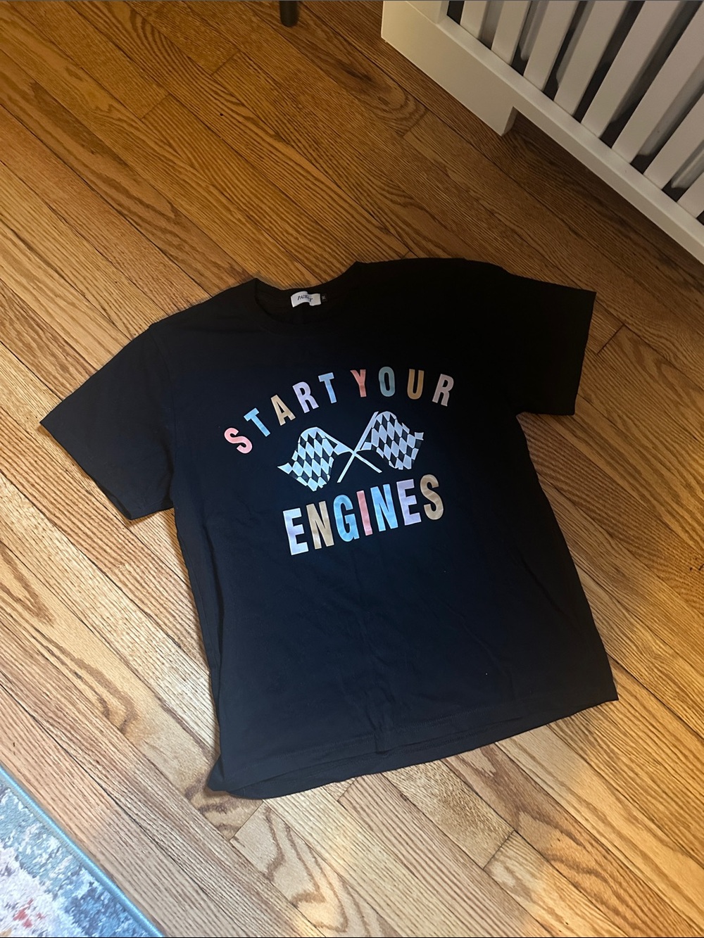 Black 'Start Your Engines' Graphic Tee - Women's Short Sleeve